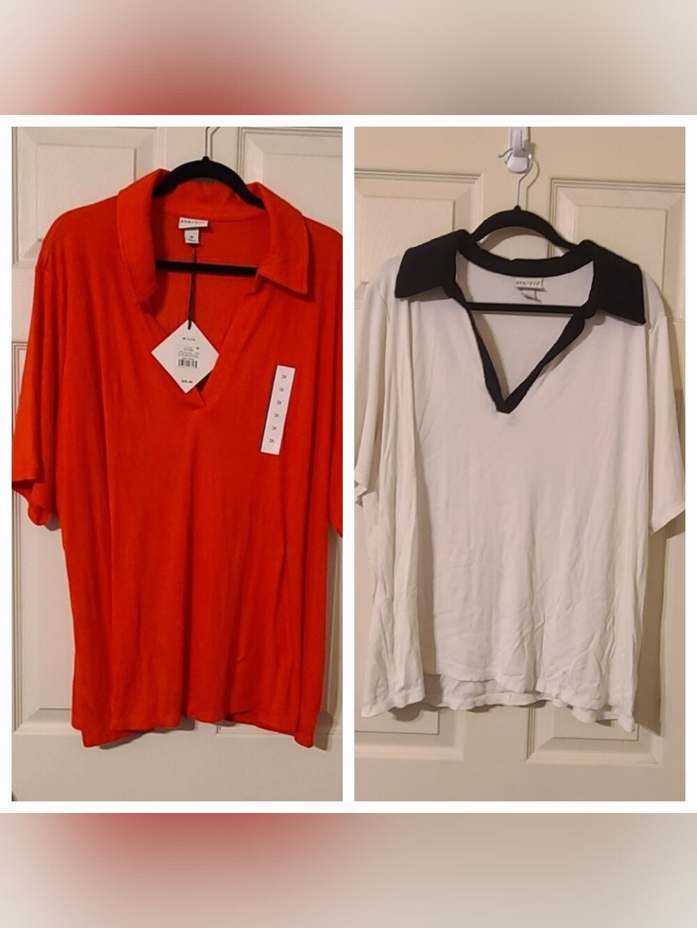 Ava & Viv Women's V-Neck Polo Bundle - Size 3x